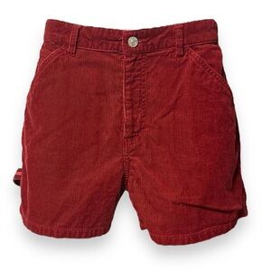 TOMMY HILFIGER Jeans Cranberry Red Fine Wale Corduroy Shorts 3”